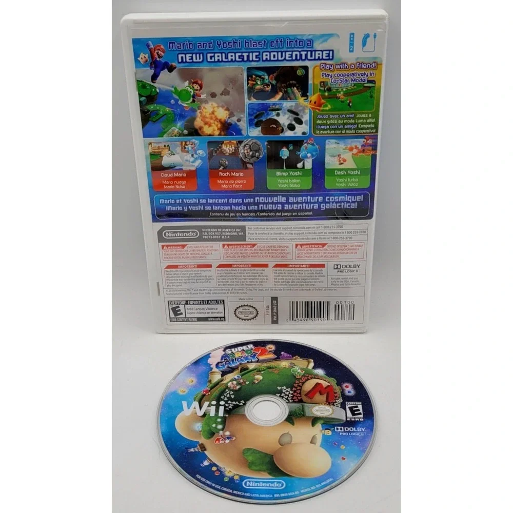 Super Mario Galaxy 2 (Nintendo Wii, 2010) GAME &‎ CASE